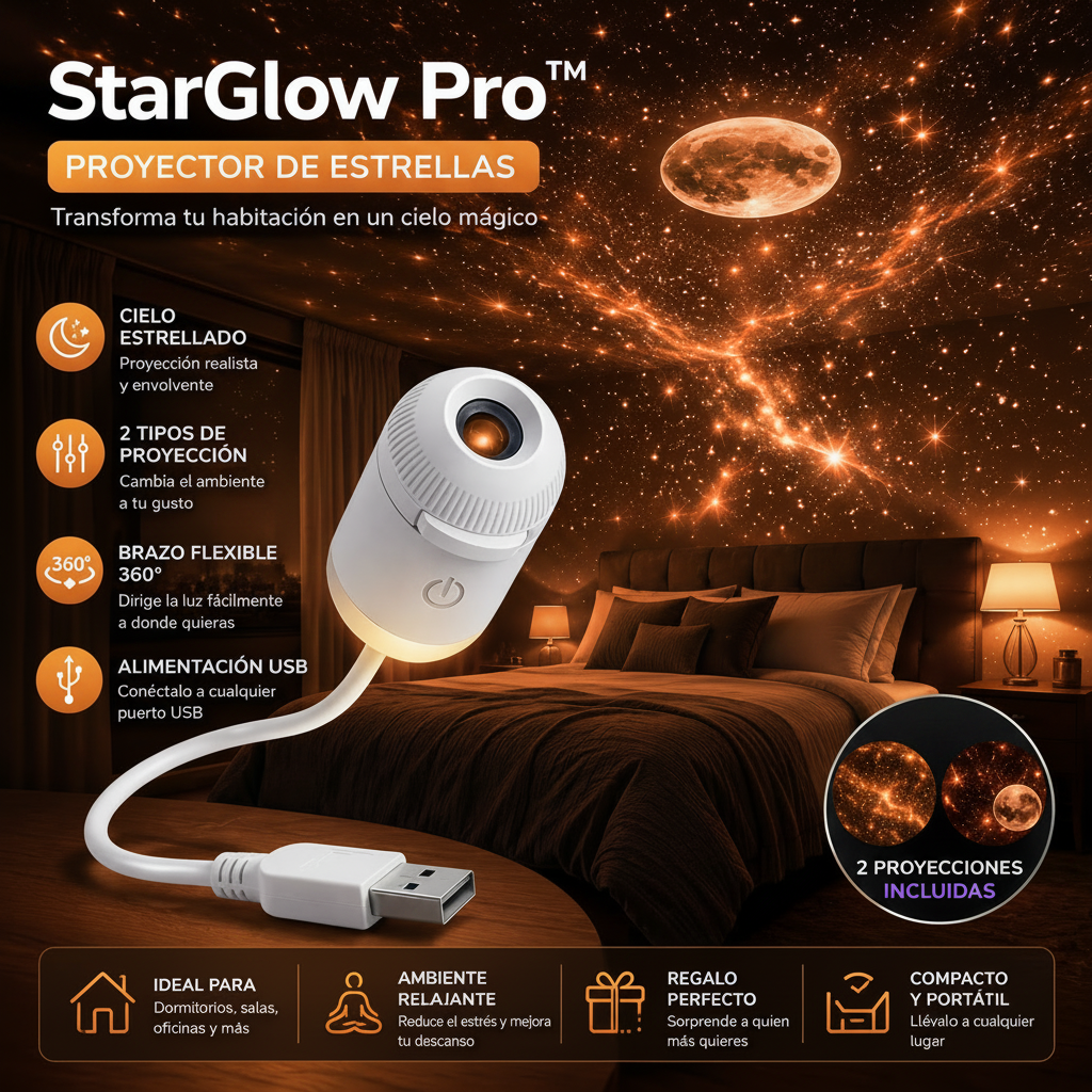 StarGlow Pro™ — Naranja y Blanco