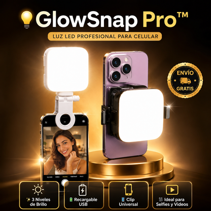 GlowSnap Pro™ — Luz para celular